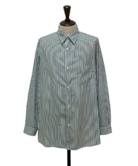 Graphpaper / Broad L/S Oversized Regular Collar Shirt -GREEN STRIPE-
