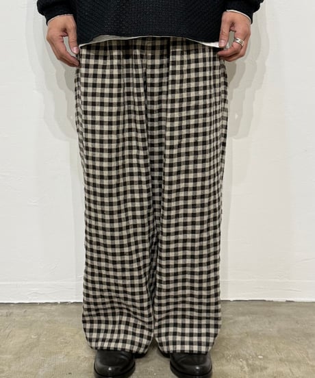 【26SS】 YOKO SAKAMOTO / BAGGY EASY PANTS -GINGHAM-