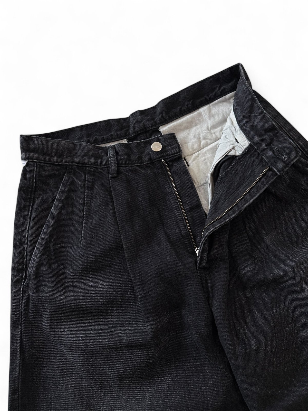 Graphpaper / Selvage Denim Two Tuck Pants -BLAC