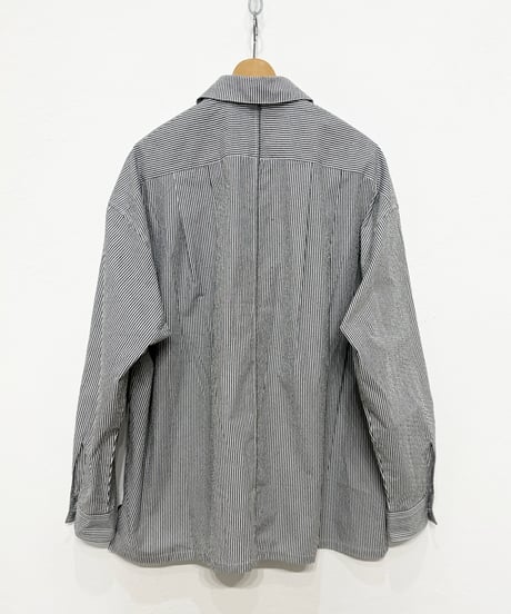 【26SS】 SHINYAKOZUKA / ROOMY SHIRT (ISSUE#8) -BLACK STRIPE-