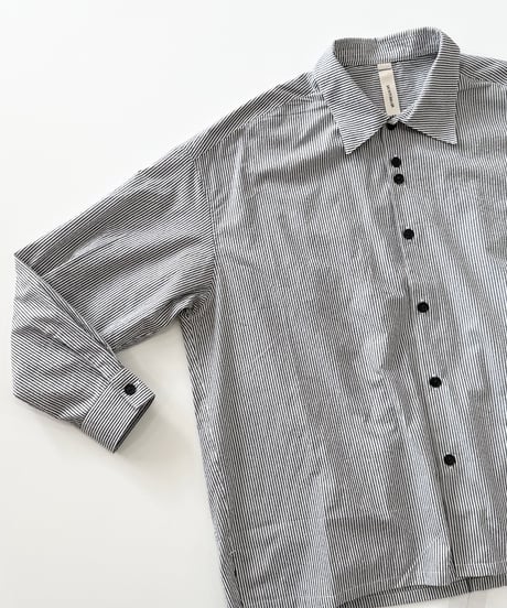 【26SS】 SHINYAKOZUKA / ROOMY SHIRT (ISSUE#8) -BLACK STRIPE-