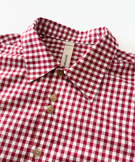 【26SS】 SHINYAKOZUKA / ROOMY SHIRT (ISSUE#8) -RED GINGHAM-