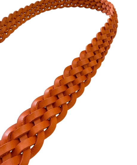【26SS】 Post Production / MESH BELT -ORANGE×GOLD-