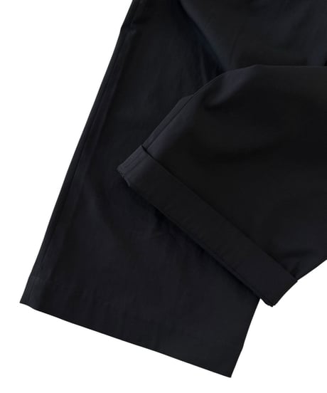 【26SS】 MARKAWARE / Organic Cotton Voile Yarn Twill Triple Pleated Easy Trousers -Black-