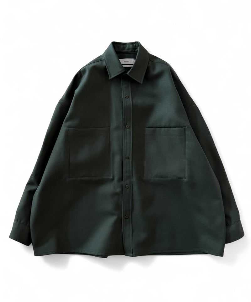 Graphpaper / Scale Off Flannel CPO Shirt -GREEN