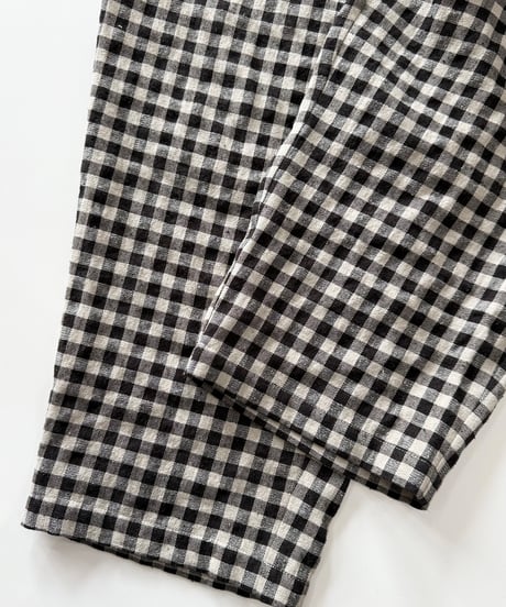 【26SS】 YOKO SAKAMOTO / WIDE EASY PANTS -GINGHAM-