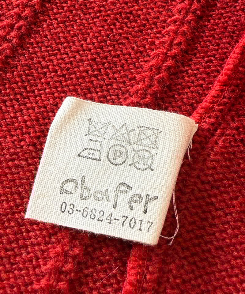 25AW】 obafer / WOOL ZIP JACKET -RED- | YURAGI