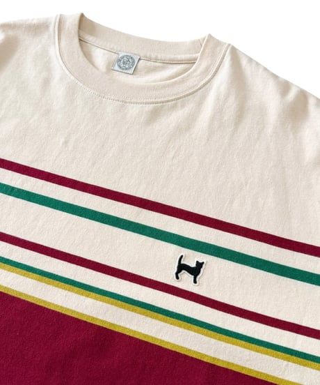 【26SS】 The DUFFER N NEPHEWS / MULTI BORDER TEE -NATURAL-