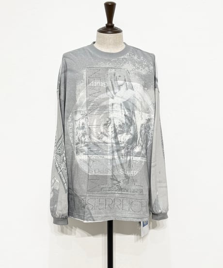 【26SS】 TENHALF / PRINT LONG T-SHIRT -GRAY-