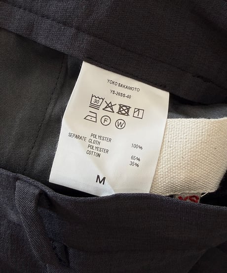 【26SS】 YOKO SAKAMOTO / DOUBLE PLEATED TROUSERS -CHARCOAL GRAY-