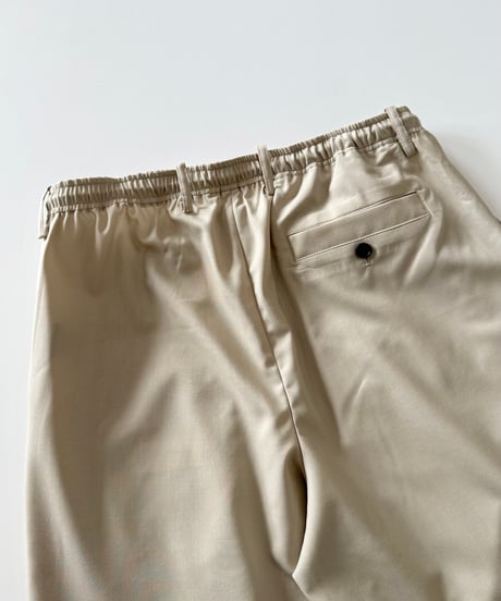 【26SS】 MARKAWARE Organic Wool 2/80 Tropical Double Pleated Easy Trousers -Beige-