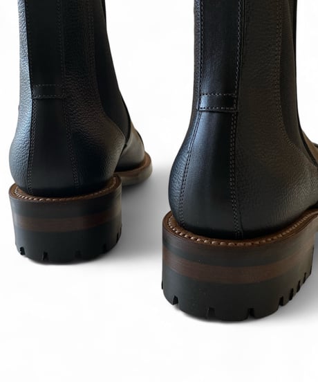 Post Production / Hunt-Boots -Embossed Vachetta -BLACK-