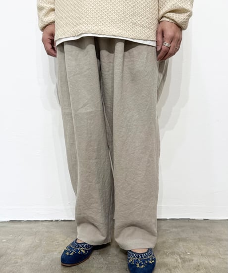 【26SS】 YOKO SAKAMOTO / WIDE EASY PANTS -BEIGE-