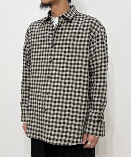 【26SS】 YOKO SAKAMOTO / REGULAR COLLAR SHIRT -GINGHAM-