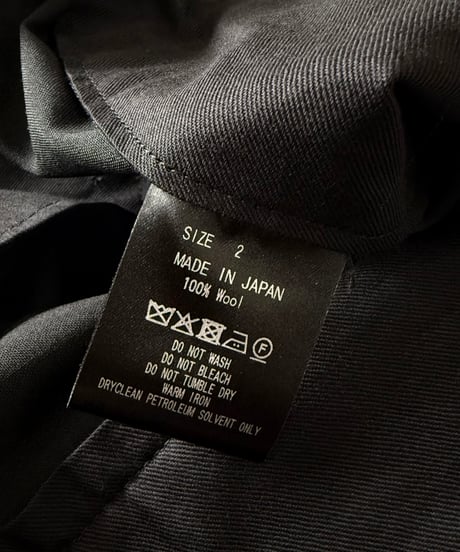 【26SS】 MARKAWARE Organic Wool 2/80 Tropical Double Pleated Easy Trousers -Black-