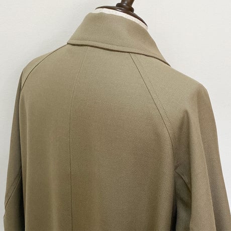 23AW BlancYM(ブランワイエム) Side inverted pleats long coat BEIGE
