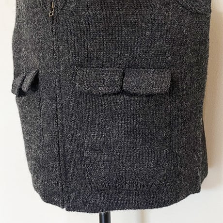 23AW refomed(リフォメッド) OLD MAN KNIT VEST CHACOAL