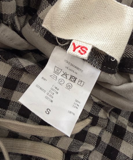 【26SS】 YOKO SAKAMOTO / BAGGY EASY PANTS -GINGHAM-