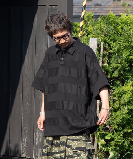 【26SS/残り1点】 TENHALF / RUGGER T-SHIRT -BLACK-