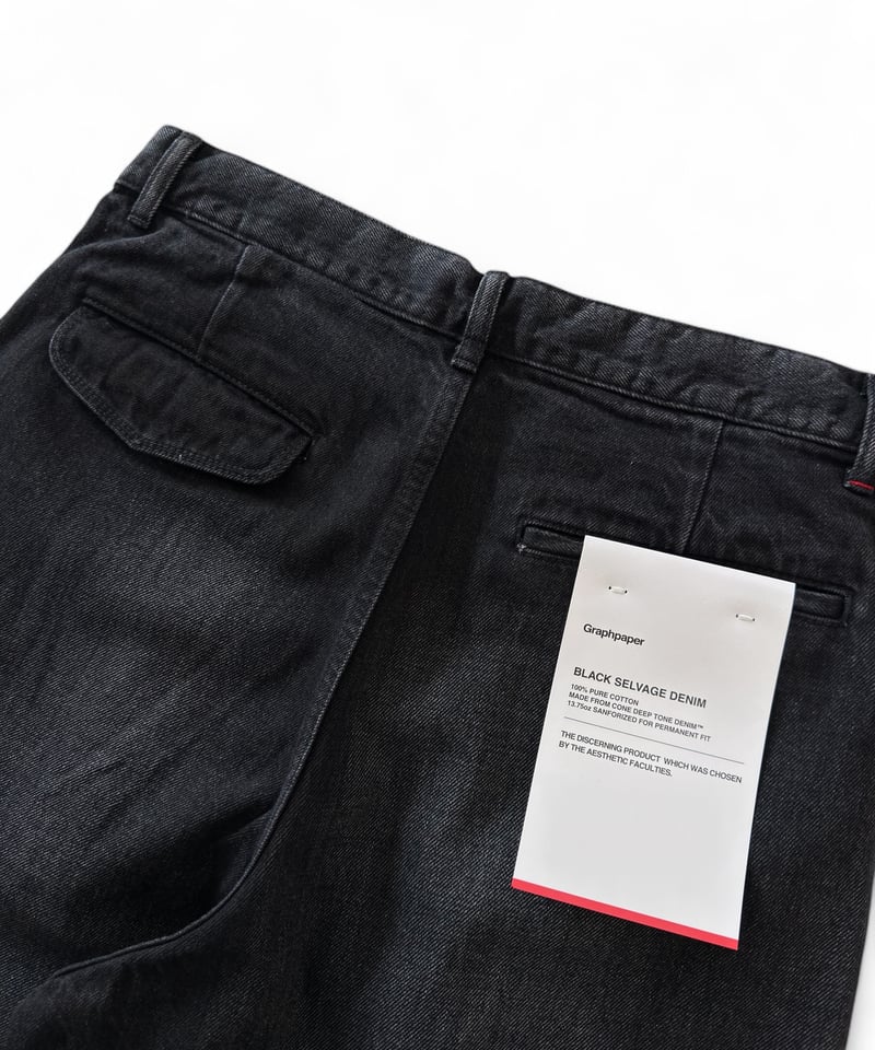 Graphpaper / Selvage Denim Two Tuck Tapered Pan Graphpaper / Selvage Denim Two Tuck Tapered Pan