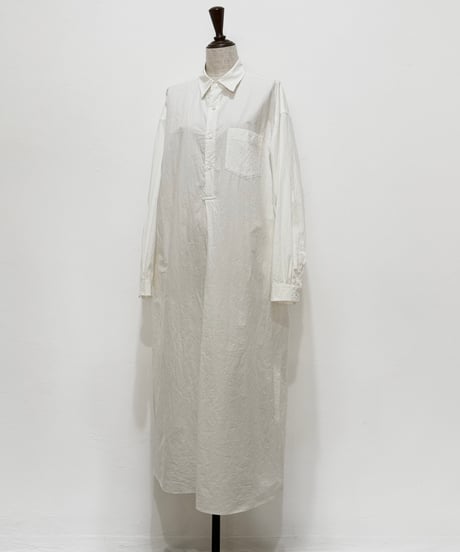 【26SS】 YOKO SAKAMOTO / SHIRT DRESS -WHITE-
