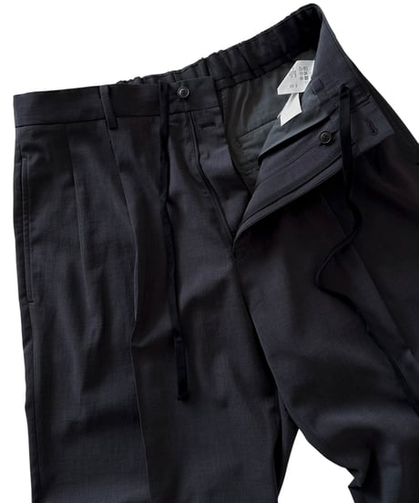 【26SS】 YOKO SAKAMOTO / DOUBLE PLEATED TROUSERS -CHARCOAL GRAY-