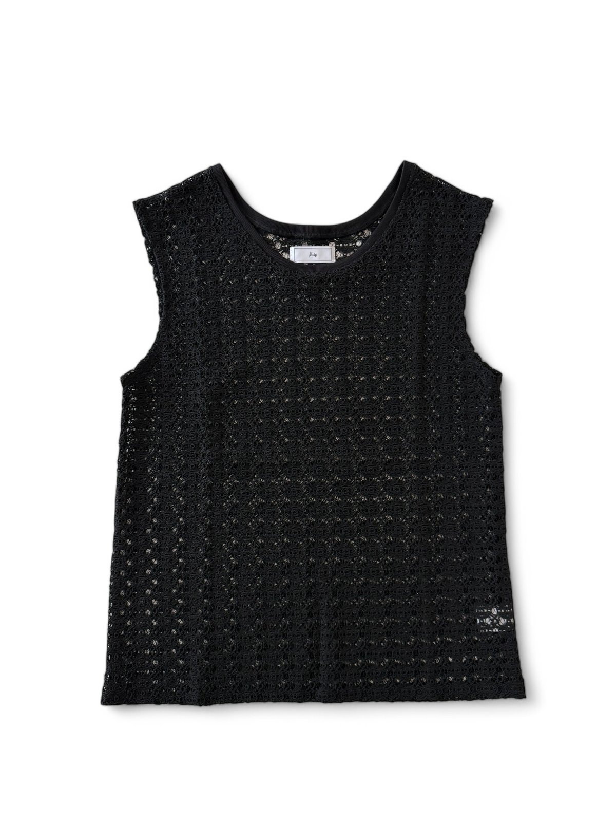 残り1点】Urig / RUSSELL KNIT NO-SLEEVE PO -BLACK- 
