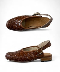 Post Production / FACE Sandals -Mesh Hand dyed cow-