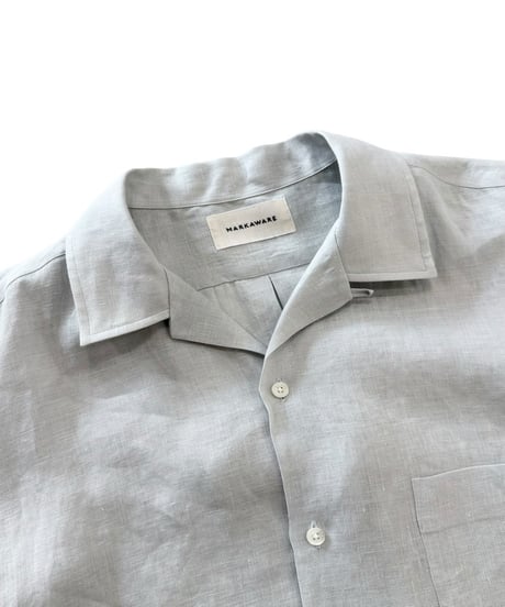 【26SS】 MARKAWARE/ Hemp Shirting Comfort Fit Open Collar Shirt -Ice-