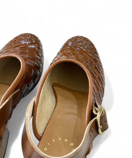 Post Production / FACE Sandals -Mesh Hand dyed cow-