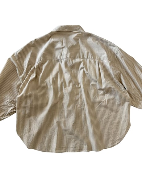 【26SS】 refomed / WRIST PATCH WIDE SHIRT -BEIGE-