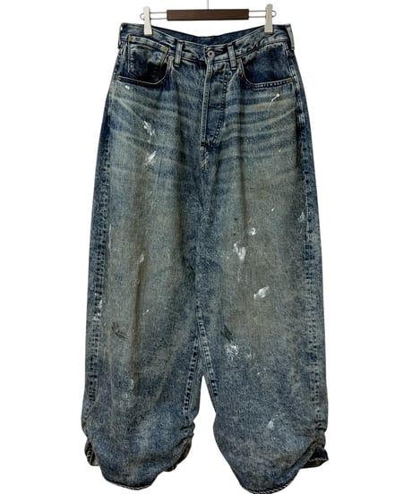 【26SS/残り1点】 refomed / FRESH MAN DENIM WIDE PANTS -PAINT-