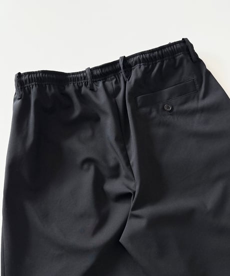 【26SS】 MARKAWARE Organic Wool 2/80 Tropical Double Pleated Easy Trousers -Black-