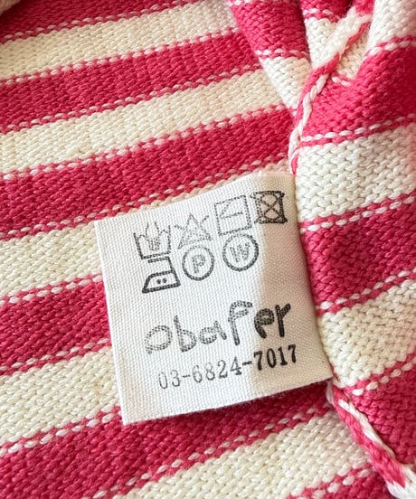 【26SS】 obafer / COTTON SKIPPER BORDER PULLOVER -Exclusive-