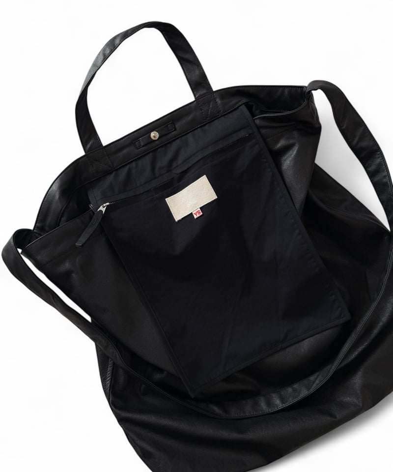 バッグ YOKO SAKAMOTO RESEARCHER BAG LEATHER YOKO SAKAMOTO / RESEARCHER BAG LARGE -BLACK FUL