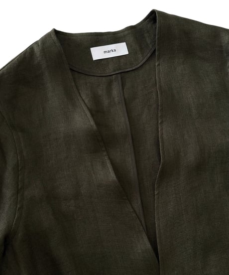 【26SS】 marka / Linen Gauze Double Cloth / Minimalist Jacket -Olive-