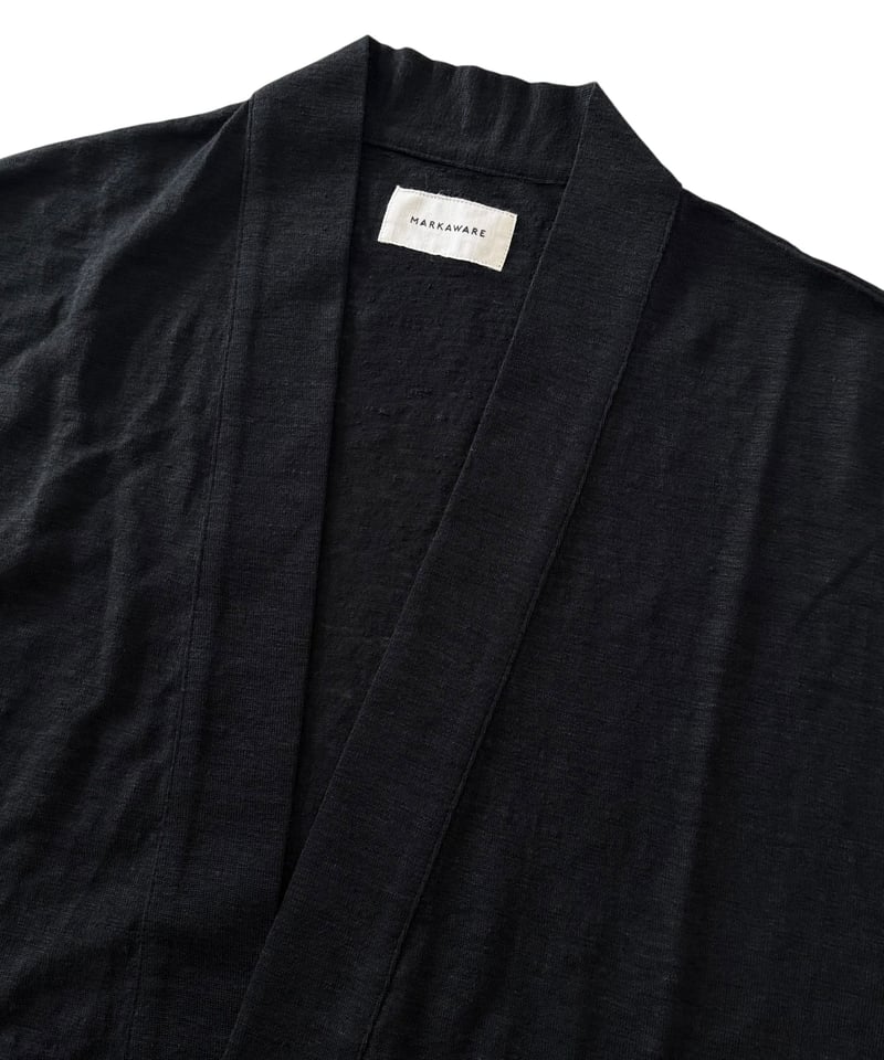 MARKAWARE / Hemp Knit / Japanese Cardigan -Blac