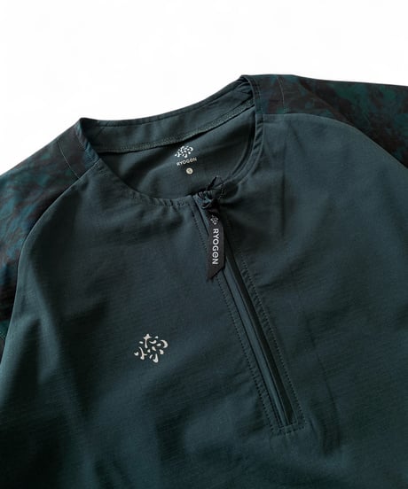 RYOGEN/ DEADLEAF RAGLAN HALFZIP SHIRT -DL.GREEN-