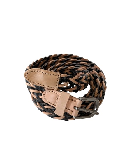 【26SS】 Urig / LEATHER LONG MESH BELT -COMBI-