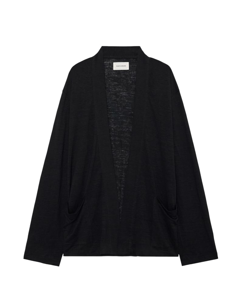 MARKAWARE JAPANESE CARDIGAN 黒1 MARKAWARE / Hemp Knit / Japanese Cardigan -Blac