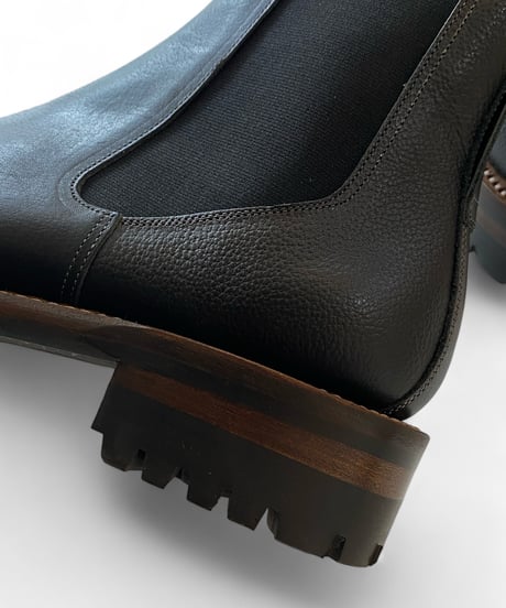 Post Production / Hunt-Boots -Embossed Vachetta -BLACK-