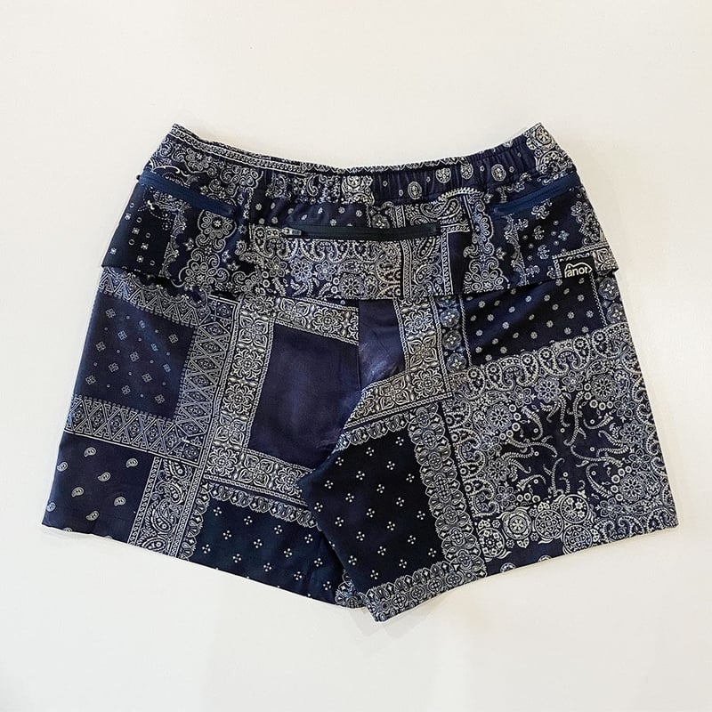 ranor(ラナー) BANDANA MIDDLE SHORTS OFF BLACK | YU...