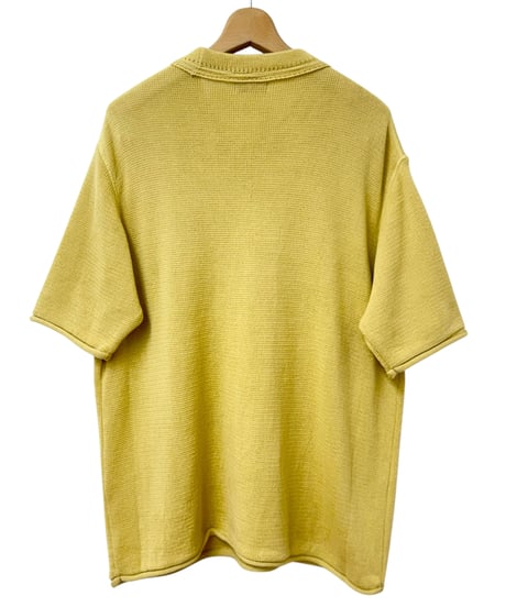 【26SS】 obafer / COTTON KNIT T-SHIRT -YELLOW-