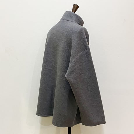 23AW BlancYM(ブランワイエム) Wool haif zip pullover GRAY