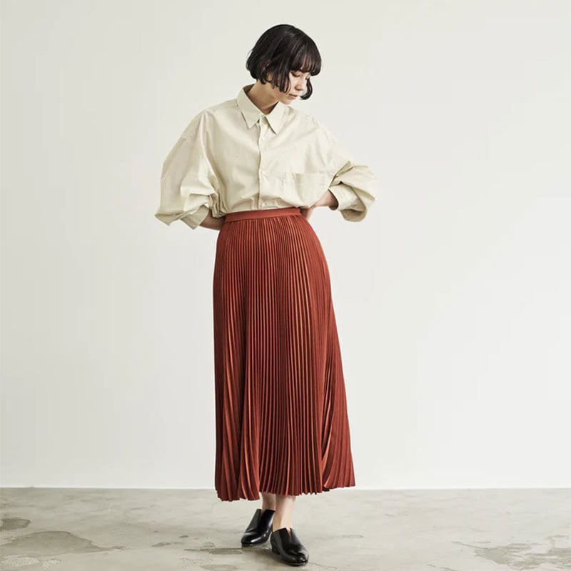 Graphpaper(グラフペーパー) WOMENS Satin Pleats Skirt B...