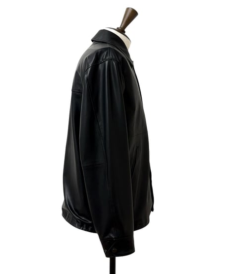 【26SS】 marka / Leather Coach Jacket -BLACK-