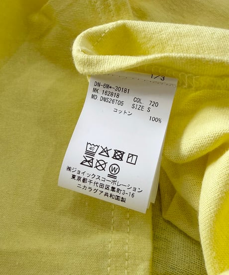 【26SS】 The DUFFER N NEPHEWS / INKJET PRINT SHORT SLEEVE TEE -YELLOW-