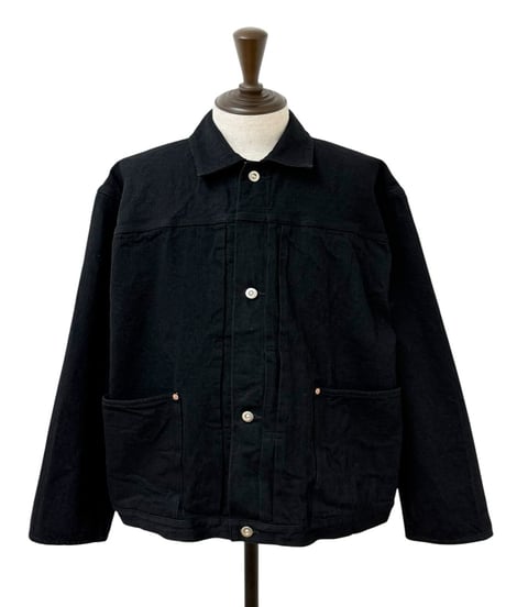 【26SS】 YOKO SAKAMOTO / PLEATS JACKET "ONE WASH" -BLACK-