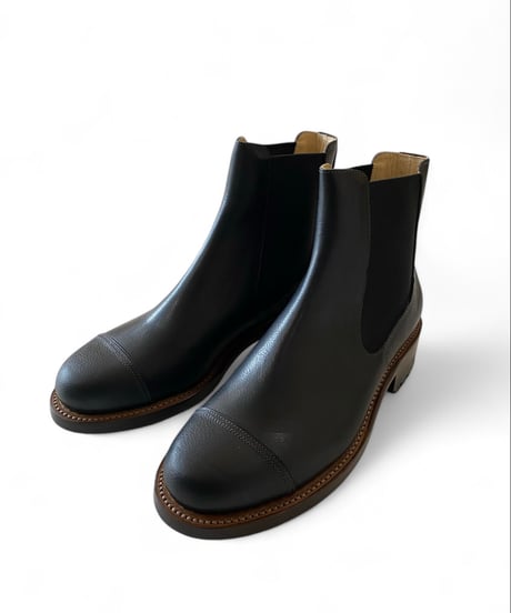 Post Production / Hunt-Boots -Embossed Vachetta -BLACK-