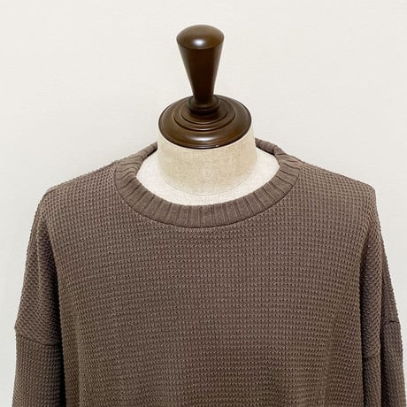 23AW refomed(リフォメッド) AZEAMI THERMAL TEE  BROWN